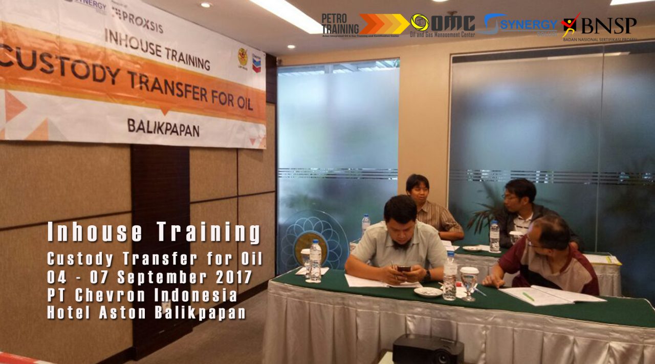 Pelaksanaan in-house Training Custody Transfer untuk industri minyak dan gas
