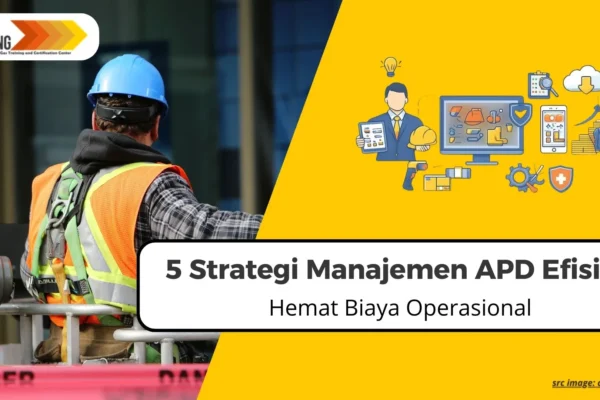 Ilustrasi profesional mengelola inventaris apd digital strategi lcc.