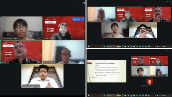 Peserta PT Halmahera Persada Lygend dan Mahasiswa S2 Teknik Kimia ITB mengikuti Training Hazops BNSP bersama Petrotraining.