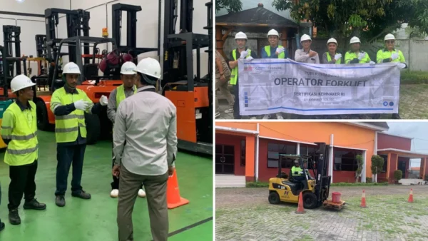 Praktik pengoperasian forklift sesuai standar keselamatan kerja
