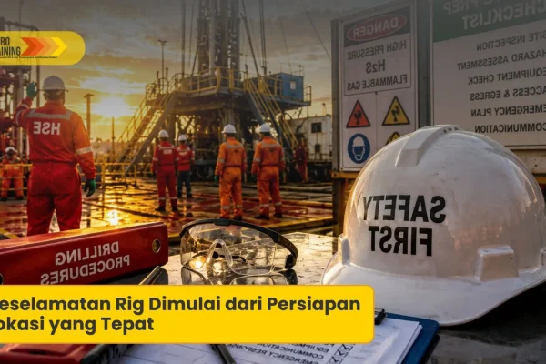Drilling crew melakukan persiapan lokasi pengeboran migas
