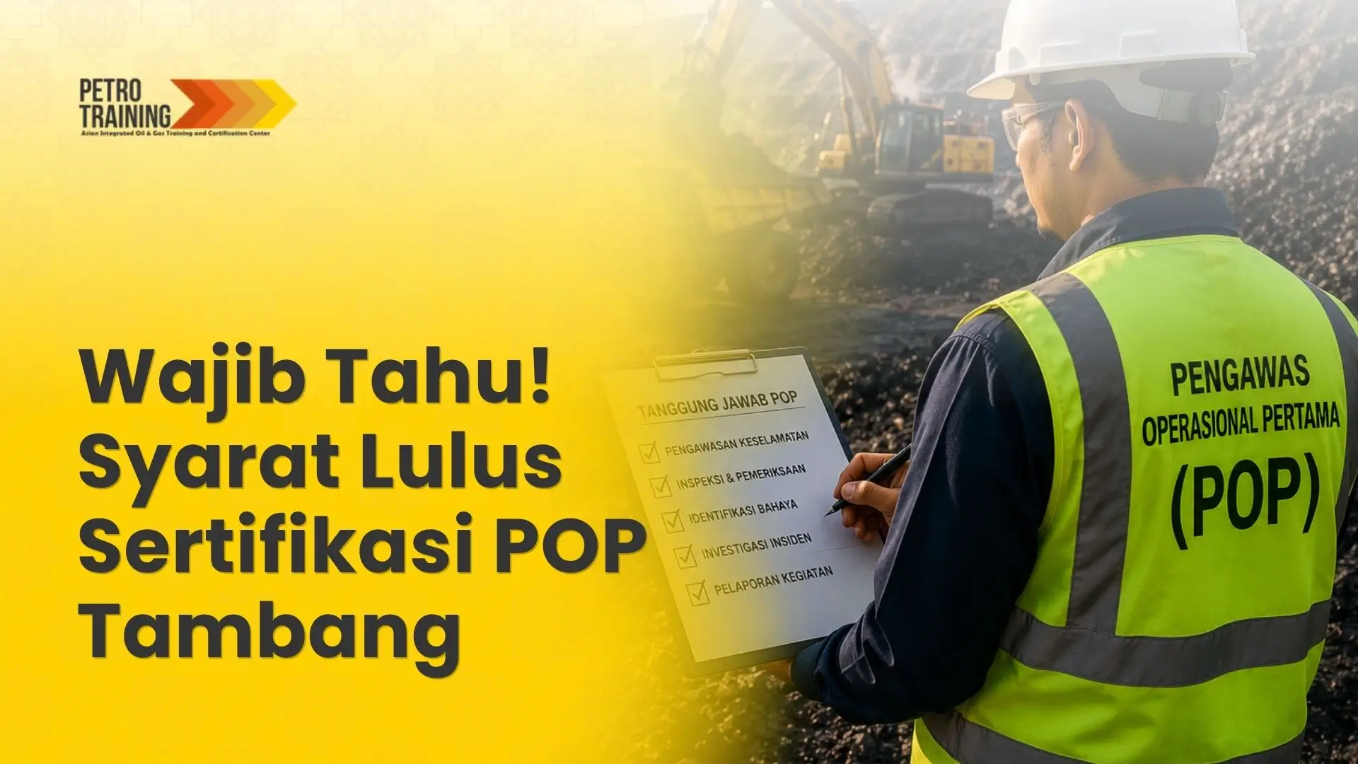 Sertifikat kompetensi pengawas operasional pertama POP BNSP