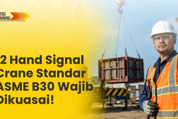 Ilustrasi 12 hand signal crane standar ASME B30 untuk rigger