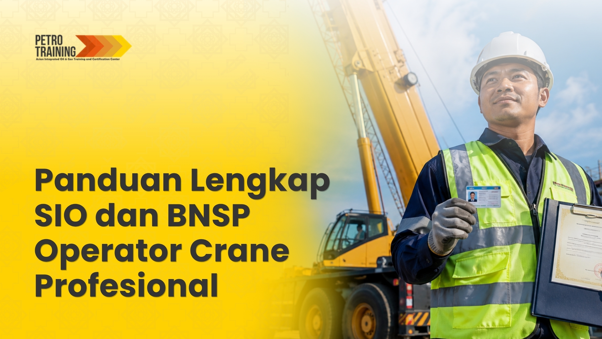 Perbandingan fungsi SIO Disnaker dan sertifikat BNSP operator crane