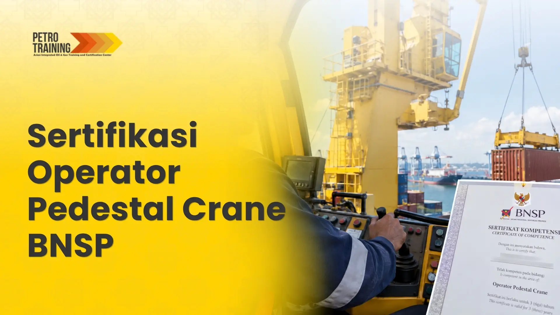 Sertifikasi Operator Pedestal Crane BNSP offshore